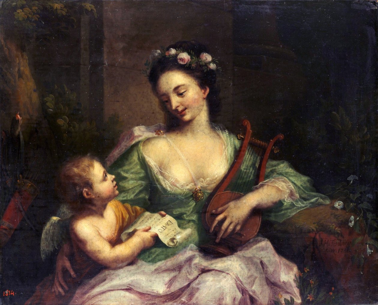 A kilenc múzsa - Erato (Lírai költészet) alkotó: Johann Heinrich Tischbein