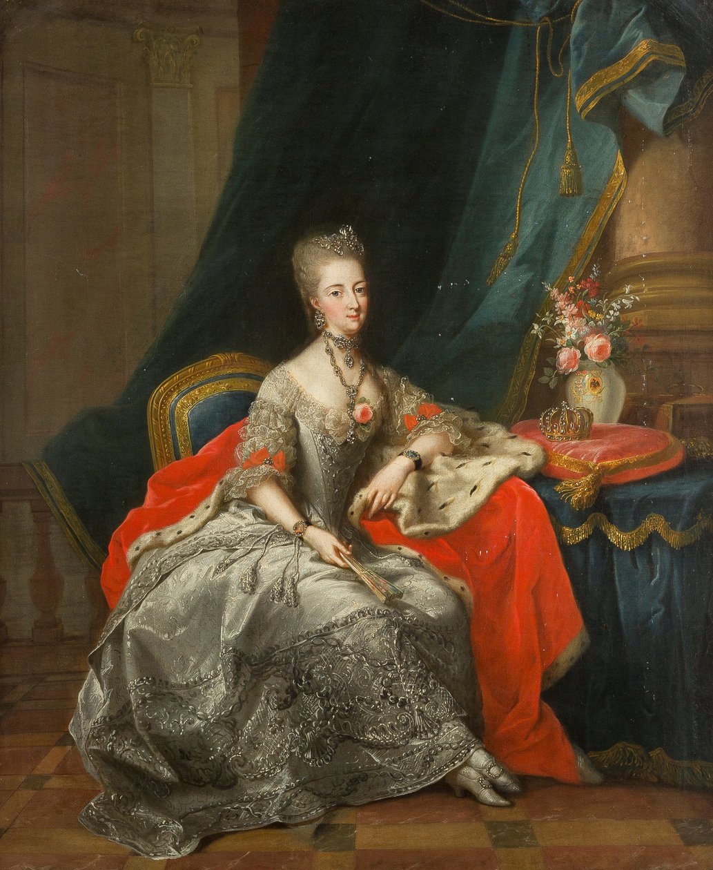 Brandenburg-Schwedt Fülöp őrgróf 1745-1800, Hesse-Kassel Landgravine, 1774. alkotó: Johann Heinrich Tischbein