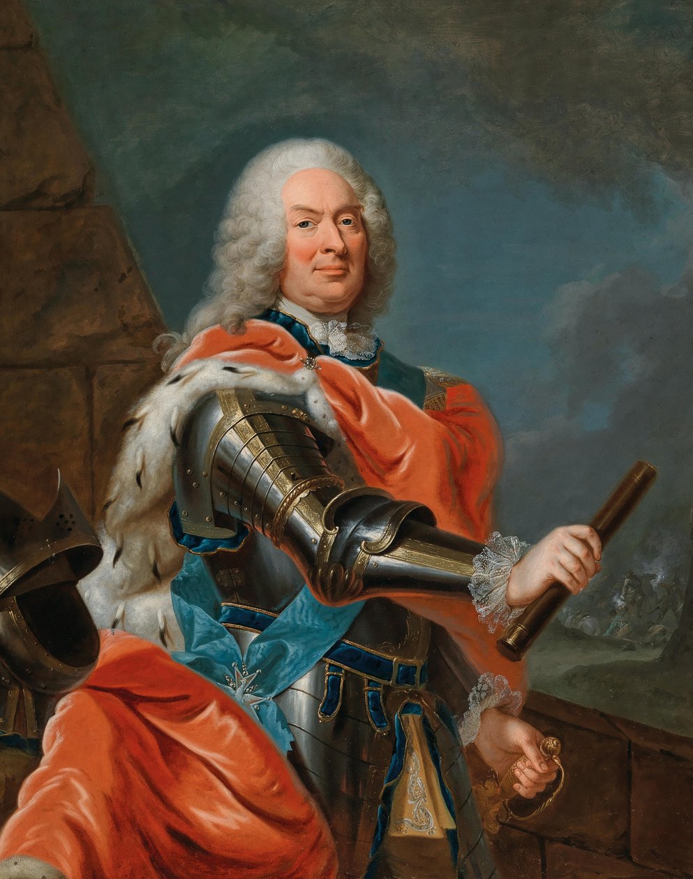 VIII. Vilmos portréja, Hesse-Kassel földgrófja 1682-1760. alkotó: Johann Heinrich Tischbein the Elder