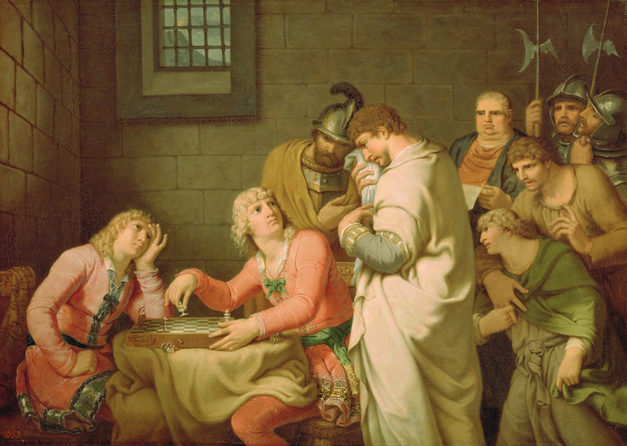 Sváb Konradin és Badeni Friedrich ítéletre vár, 1785 alkotó: Johann Heinrich Wilhelm Tischbein