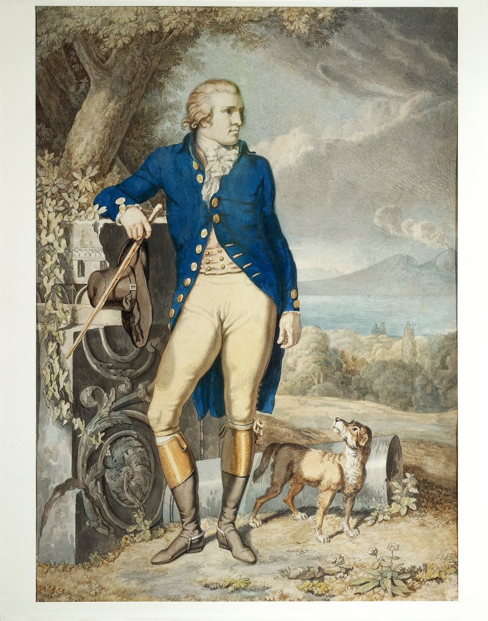 Johann Wolfgang von Goethe portréja az országban (akvarell papíron) alkotó: Johann Heinrich Wilhelm Tischbein