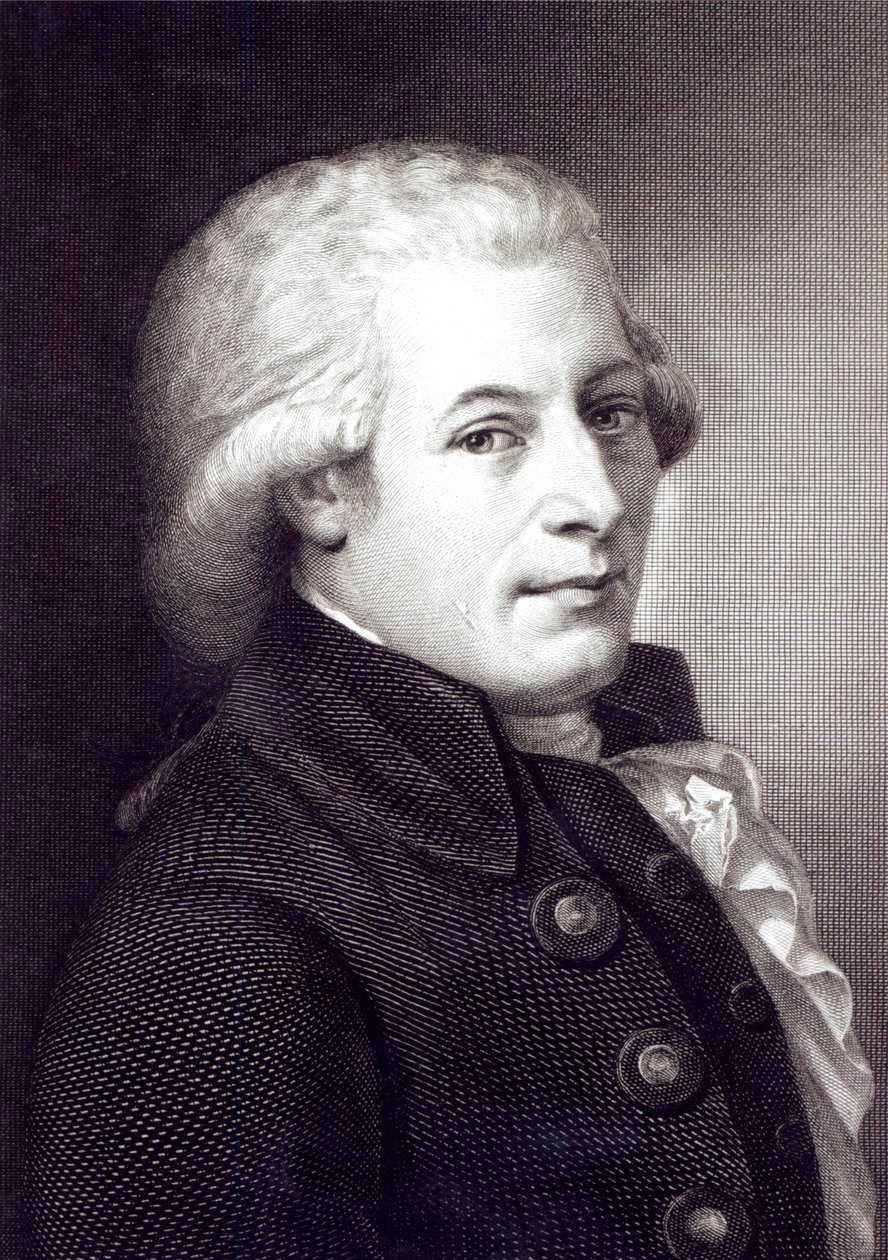 Wolfgang Amadeus Mozart (1756-91) osztrák zeneszerző portréja, Lazarus Gottlieb Sichling (1812-63) metszete. alkotó: Johann Heinrich Wilhelm Tischbein