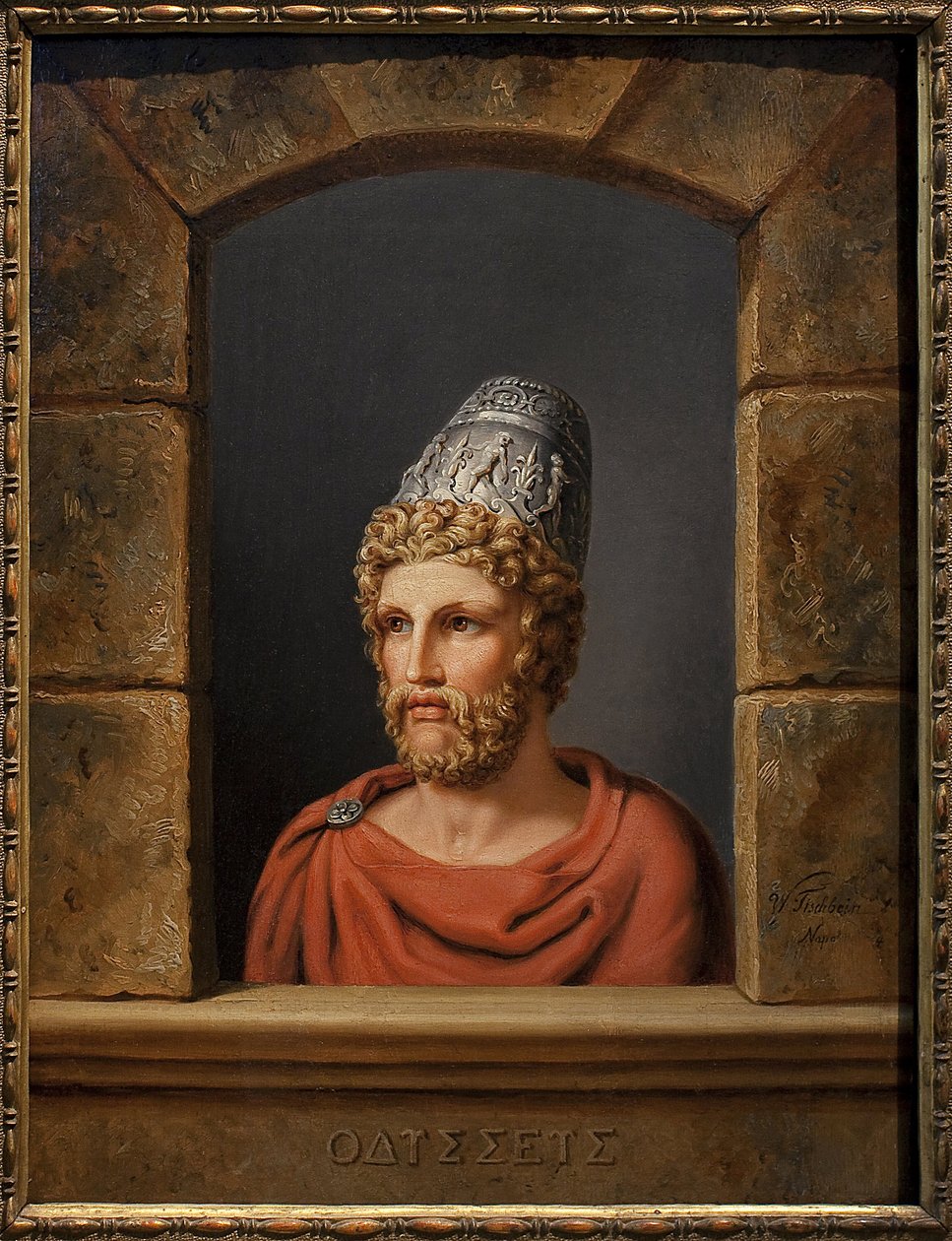 Ulysses. Johann Heinrich Wilhelm Tischbein (1751-1829) festménye, Olaj, vászon alkotó: Johann Heinrich Wilhelm Tischbein