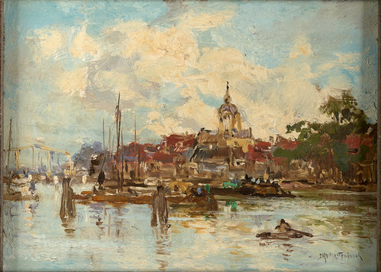 Amszterdam (olaj, tábla) alkotó: Johann Hendrik Mastenbroek
