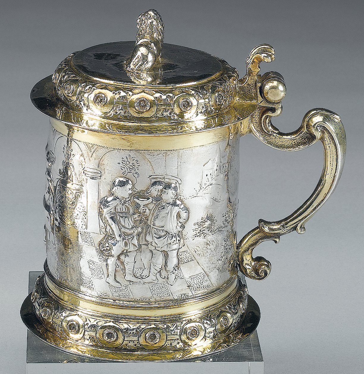 Tankard, Danzig, 1680 körül (aranyozott ezüst parcella) (lásd még: 469712) alkotó: Johann II Rohde