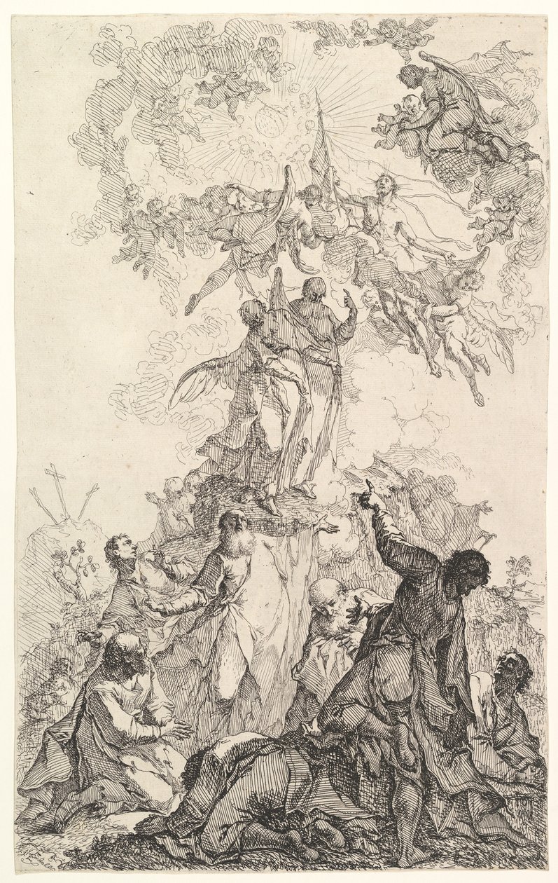 Krisztus mennybemenetele, kb. 1750. alkotó: Johann Ignatz Zimbal