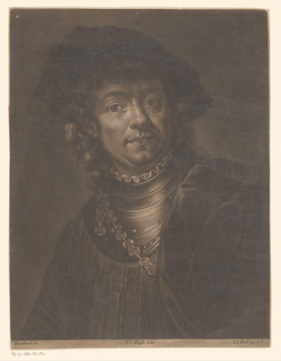 Rembrandt van Rijn portréja alkotó: Johann Jacob Haid (possibly)