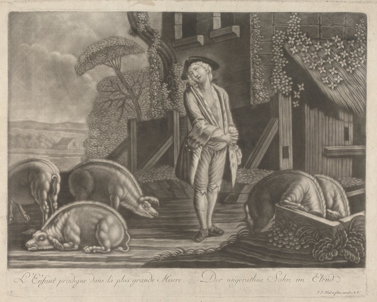 A tékozló fiú a legnagyobb nyomorúságban alkotó: Johann Jacobus Haid