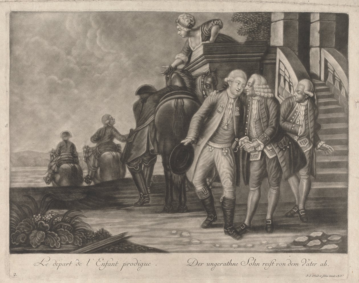 A tékozló fiú távozása alkotó: Johann Jacobus Haid
