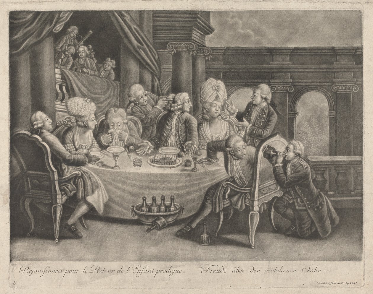 Ünnepségek a tékozló fiú visszatérésére alkotó: Johann Jacobus Haid