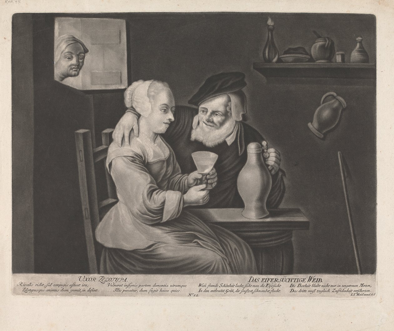 Féltékeny feleség alkotó: Johann Jacobus Haid