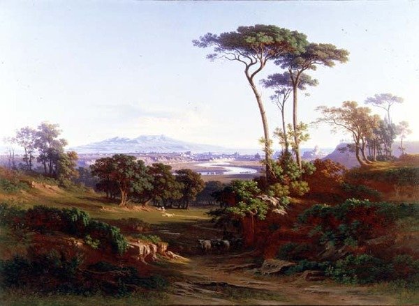 Róma látképe (olaj, vászon) alkotó: Johann Jakob Frey