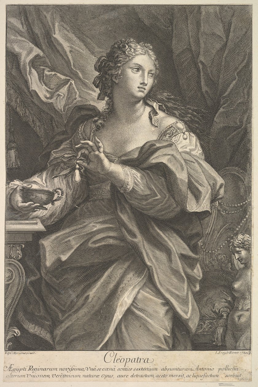 Kleopátra, 1720. alkotó: Johann Jakob Frey the Elder