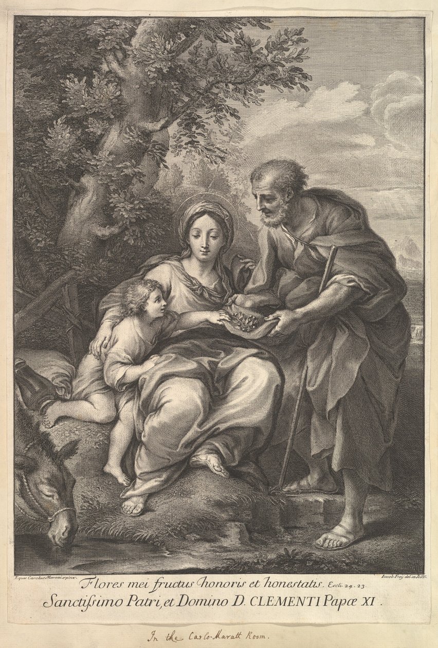 Szűz és József az ifjú Jézussal, 1710-40. alkotó: Johann Jakob Frey the Elder