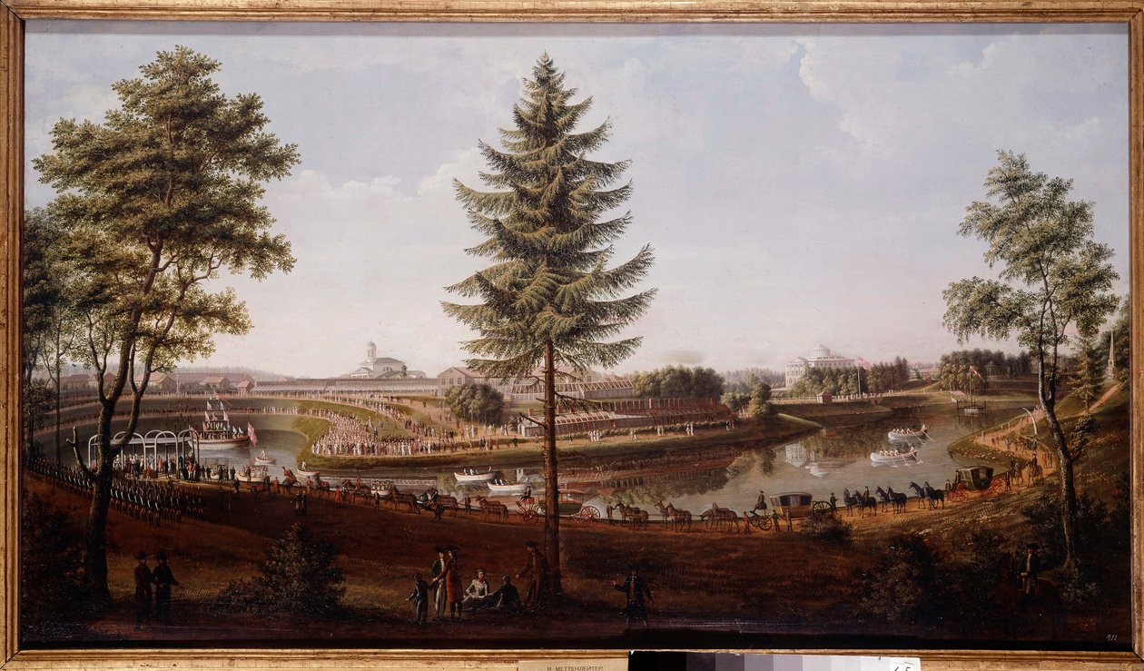 Ünnep a Pavlovszk-palotában, I. Pál cár nyári rezidenciájában Metterleir festménye (1750-1825) 1790 Történeti Múzeum, Szentpétervár alkotó: Johann Jakob Mettenleiter