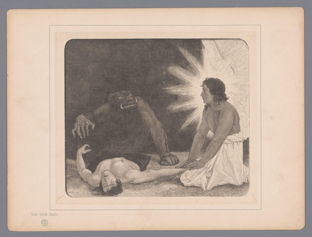 Harc a lélekért Um eine Seele Hét misztikus ábrázolás (sorozat címe) alkotó: Johann Jakob Weber