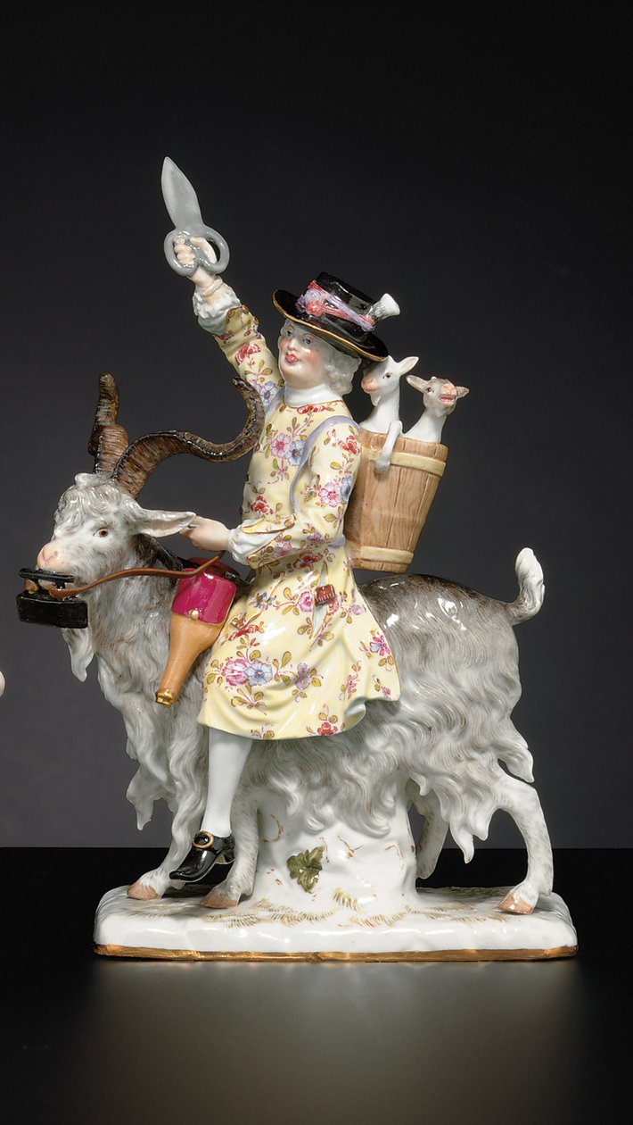 A walesi szabó meisseni figurája, 19. század vége / 20. század (porcelán) alkotó: Johann Joachim (after) Kändler