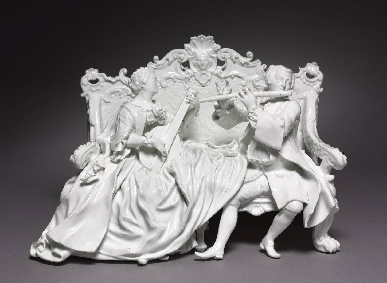 Crinoline Group: Zenészek, gyártó Meisseni Porcelángyár, Németország, 1737 körül alkotó: Johann Joachim Kändler