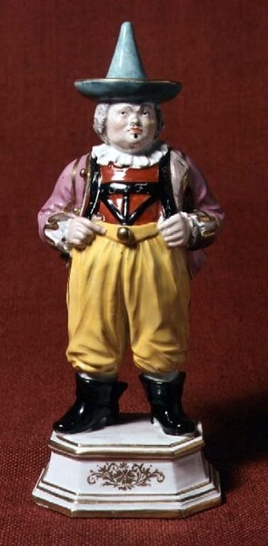 Udvari bolond alakja, Boetius metszete, Meissen, 18. század közepe alkotó: Johann Joachim Kaendler