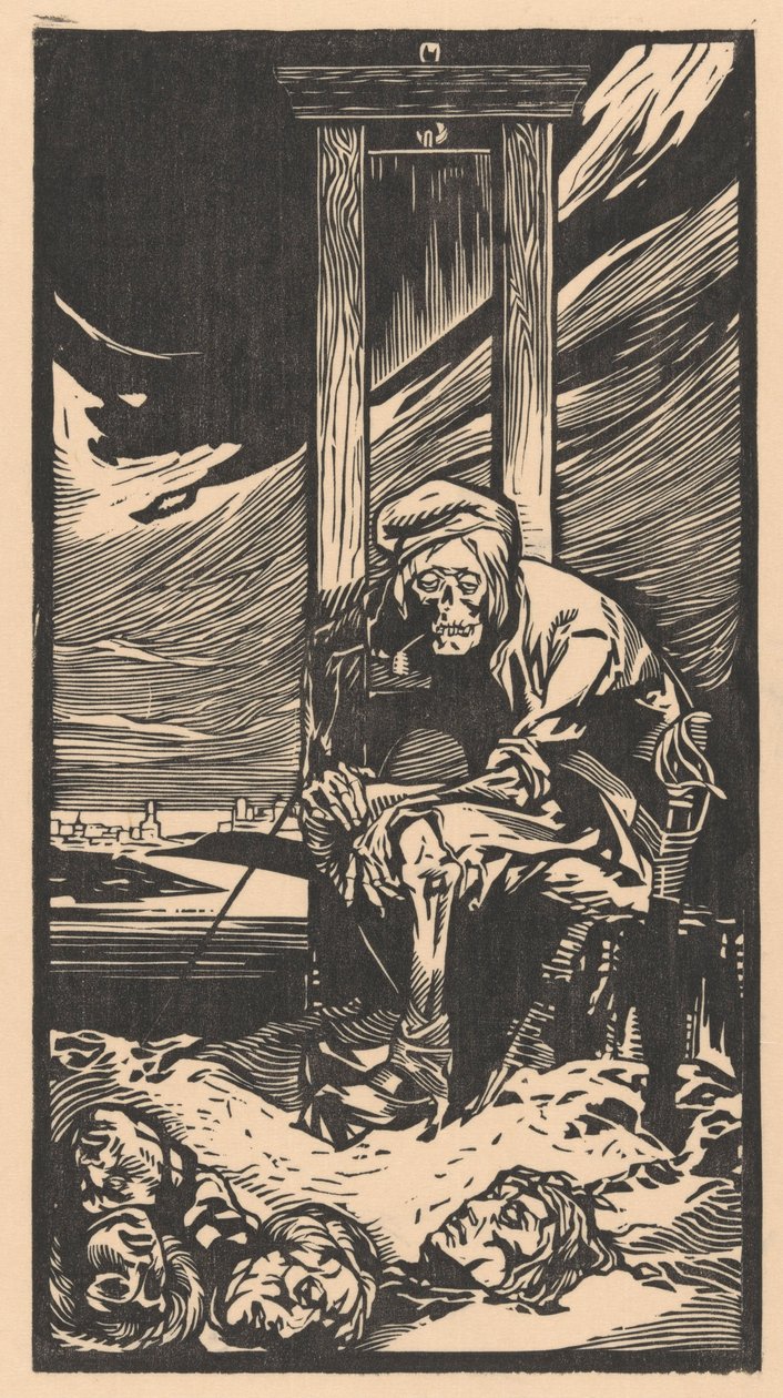 A guillotine halála (nyomtatott) alkotó: Johann Joseph Aarts