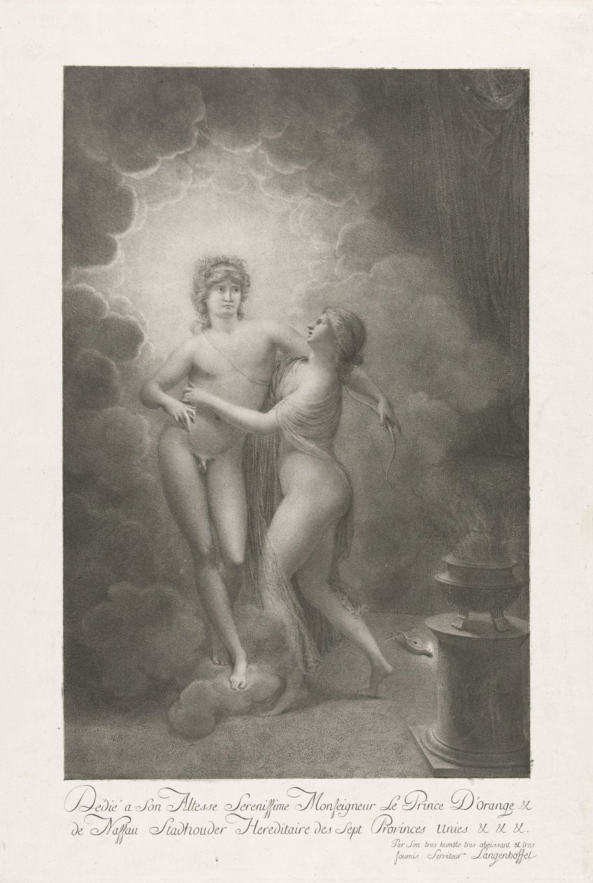 V. Vilmos és Porosz Vilmos házasságának allegóriája, 1767 alkotó: Johann Joseph Friedrich Langenhöffel