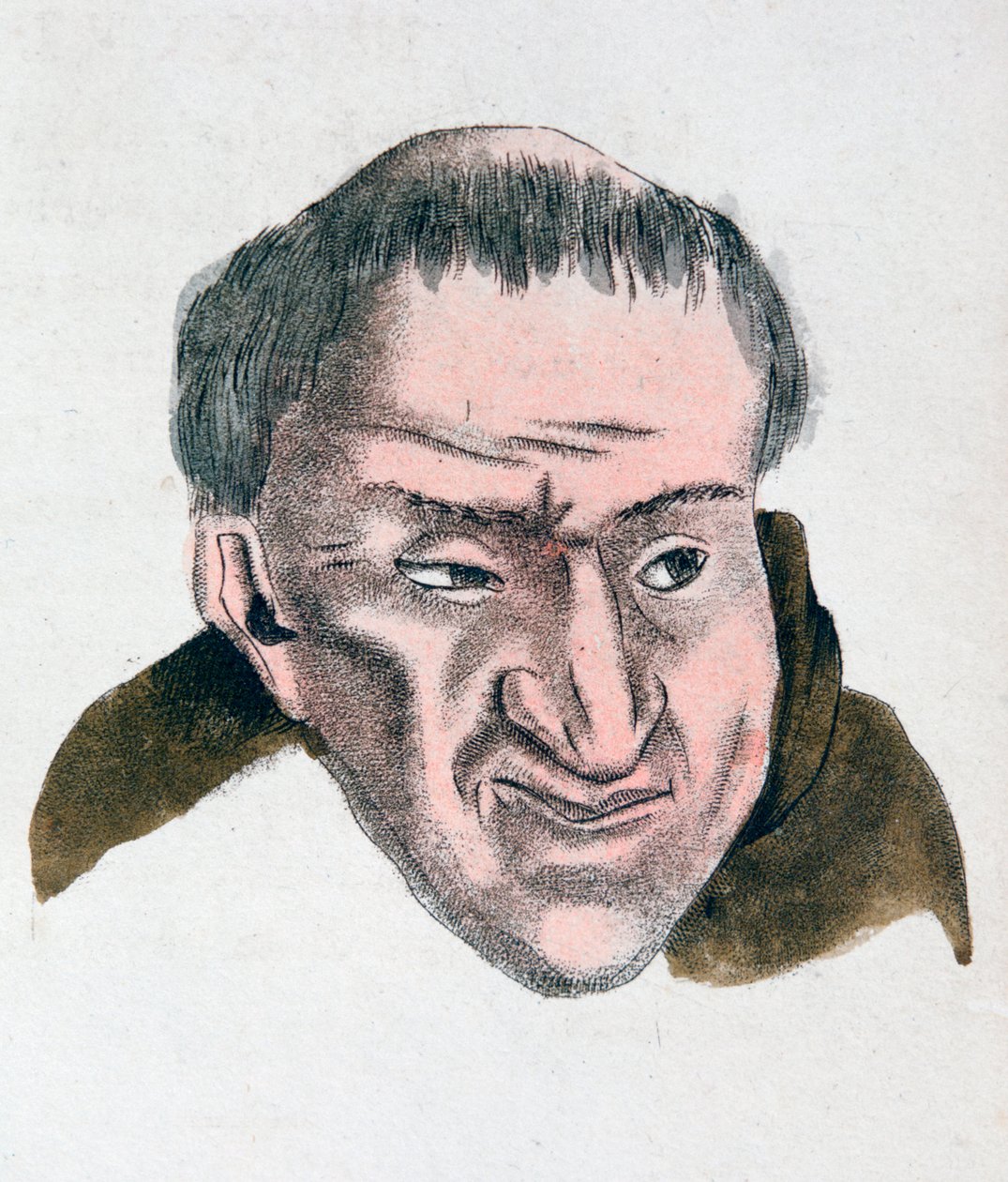Egy csaló, megtévesztő vérmérsékletű ember arcvonásai, 1808 alkotó: Johann Kaspar Lavater