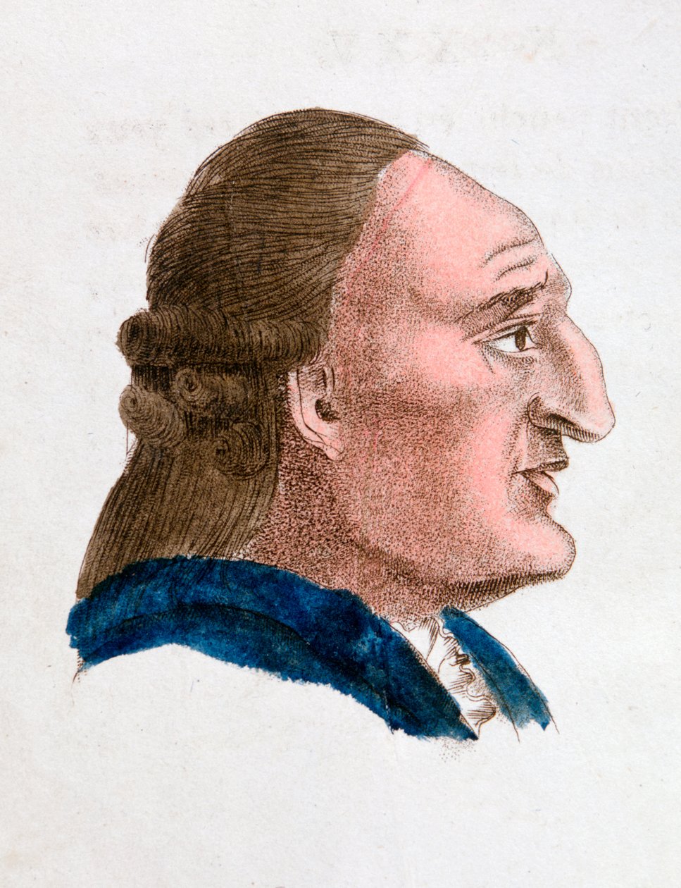 Egy tüzes, szenvedélyes kedélyű ember arcvonásai, 1808 alkotó: Johann Kaspar Lavater