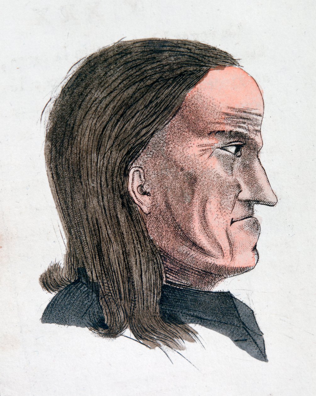Egy melankolikus ember arcvonásai, 1808 alkotó: Johann Kaspar Lavater