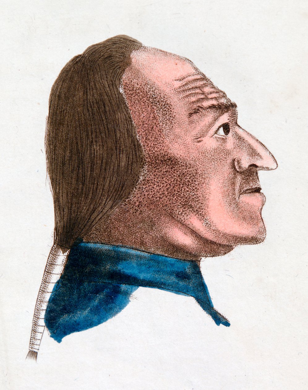 Egy gyors vérmérsékletű ember arcvonásai, 1808 alkotó: Johann Kaspar Lavater