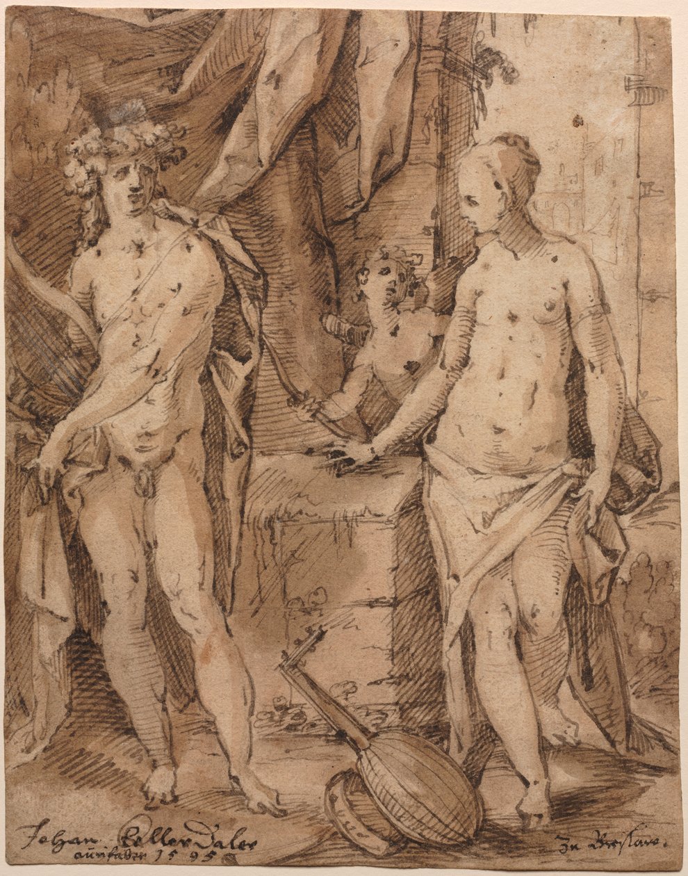 Apolló Eratóval és Cupidoval alkotó: Johann Kellerthaler