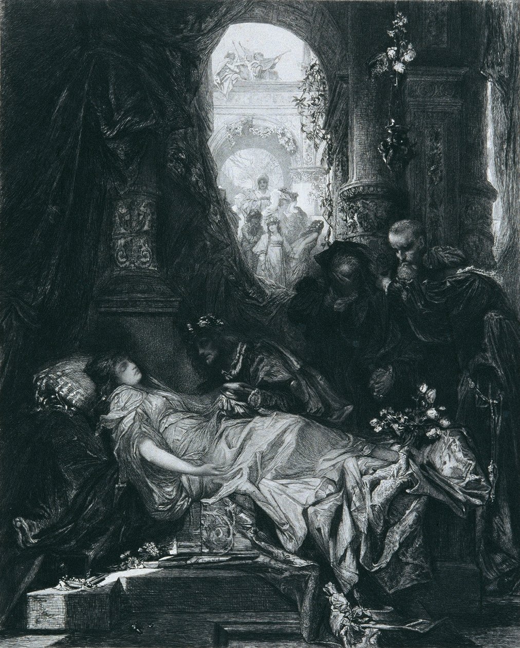 A látszólag halott Juliet Capulet alkotó: Johann Klaus