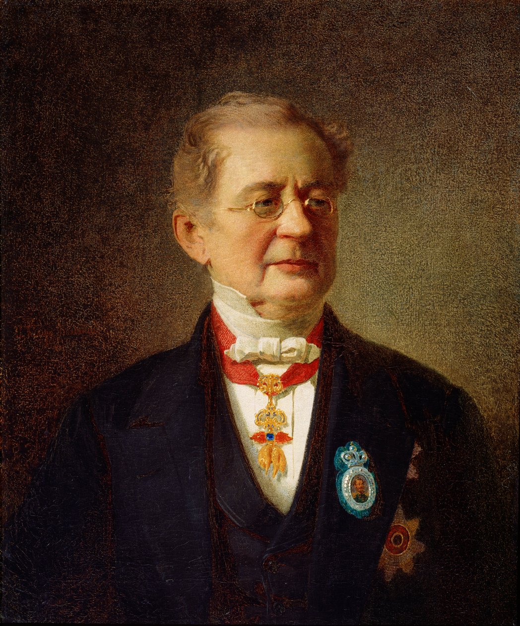 Alekszandr M. Gorcsakov kancellár herceg portréja, 1867. alkotó: Johann Koler