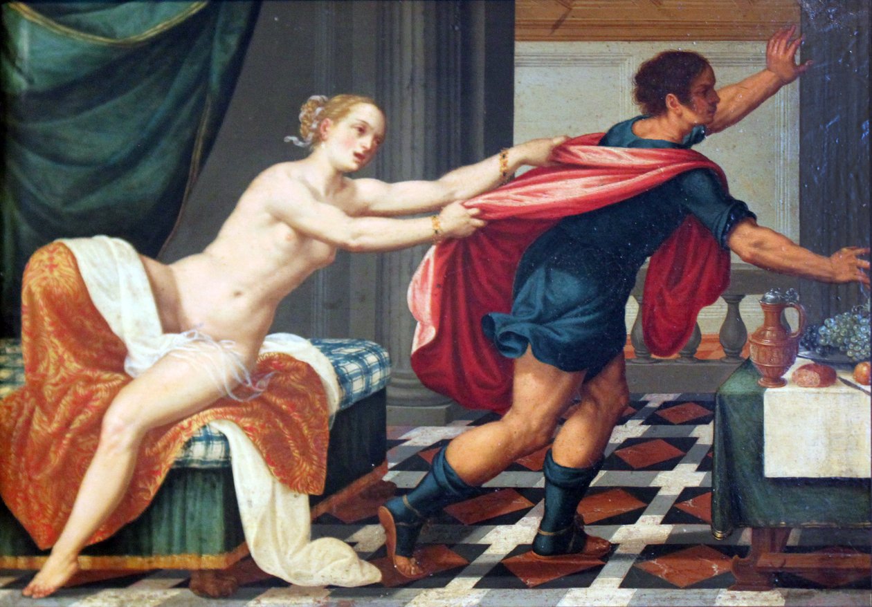 Német: Joseph und Potiphars Weib Joseph és Potifár felesége alkotó: Johann König