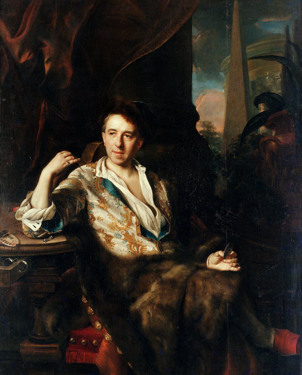 Karel Bruni miniatűr portréja alkotó: Johann Kupetzky