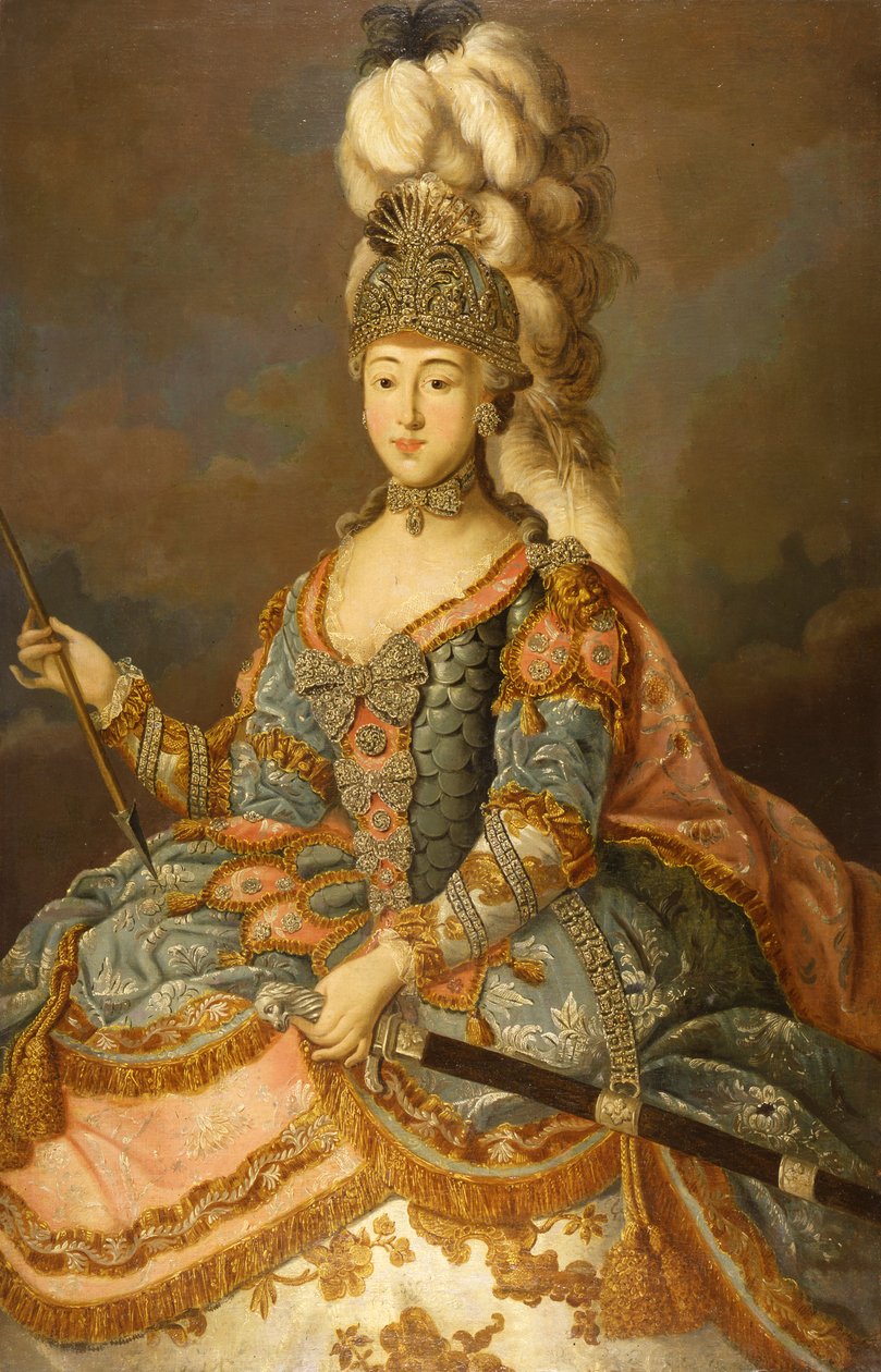 Anna Petrovna Seremetyeva grófnő portréja 1744-1768, 1769. alkotó: Johann Ligotsky