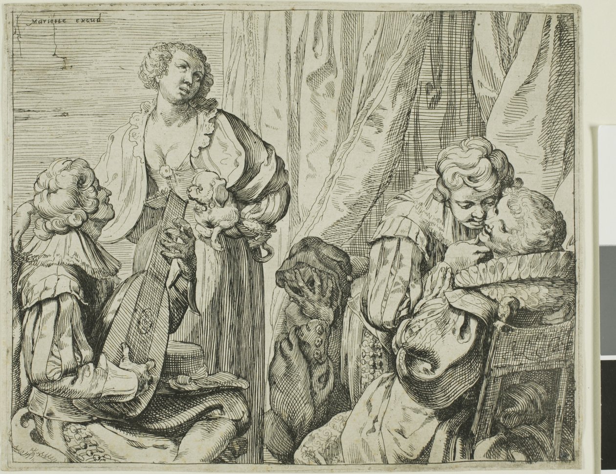 Belső két pár szeretővel és egy bolonddal alkotó: Johann Liss