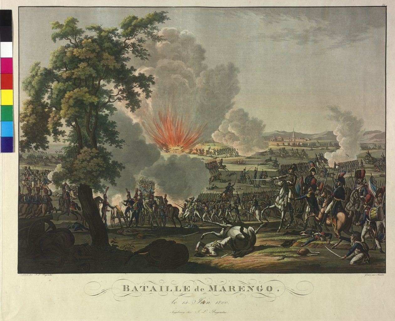 Marengói csata 1800. június 14-én (metszet és aquatinta) alkotó: Johann Lorenz Rugendas