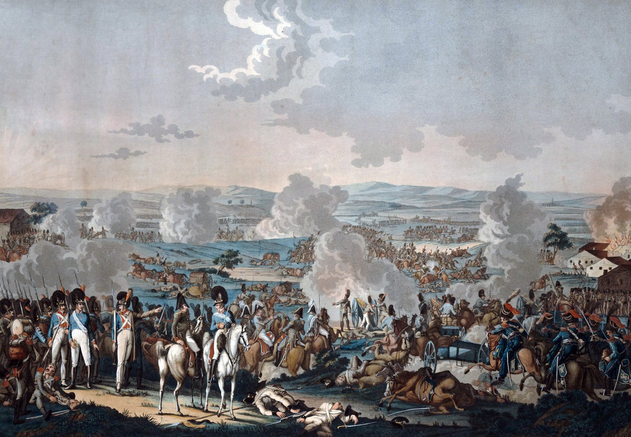 A wagrami csata (1809) - Aquatint - 52,8x63,4 - Magángyűjtemény alkotó: Johann Lorenz Rugendas