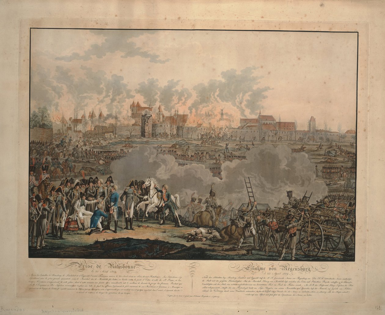 A ratisboni csata 1809. április 23-án alkotó: Johann Lorenz Rugendas the Younger
