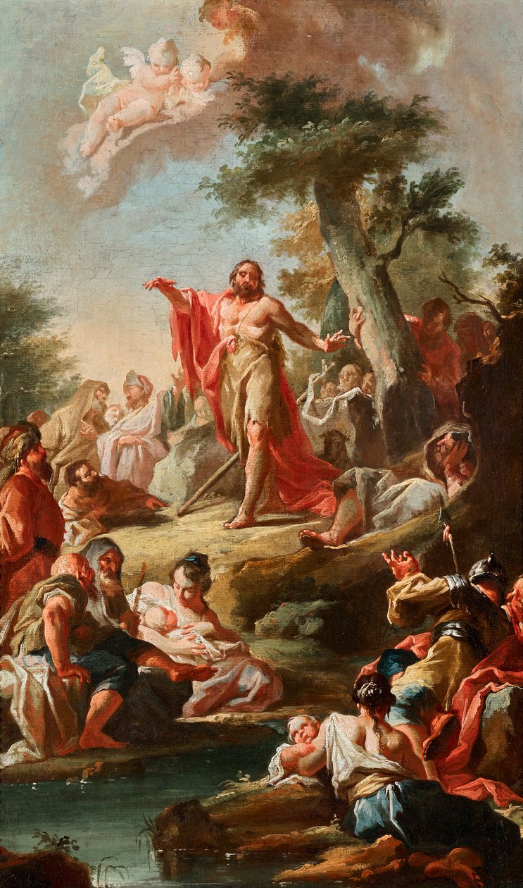 Keresztelő János prédikációja alkotó: Johann Lucas Kracker