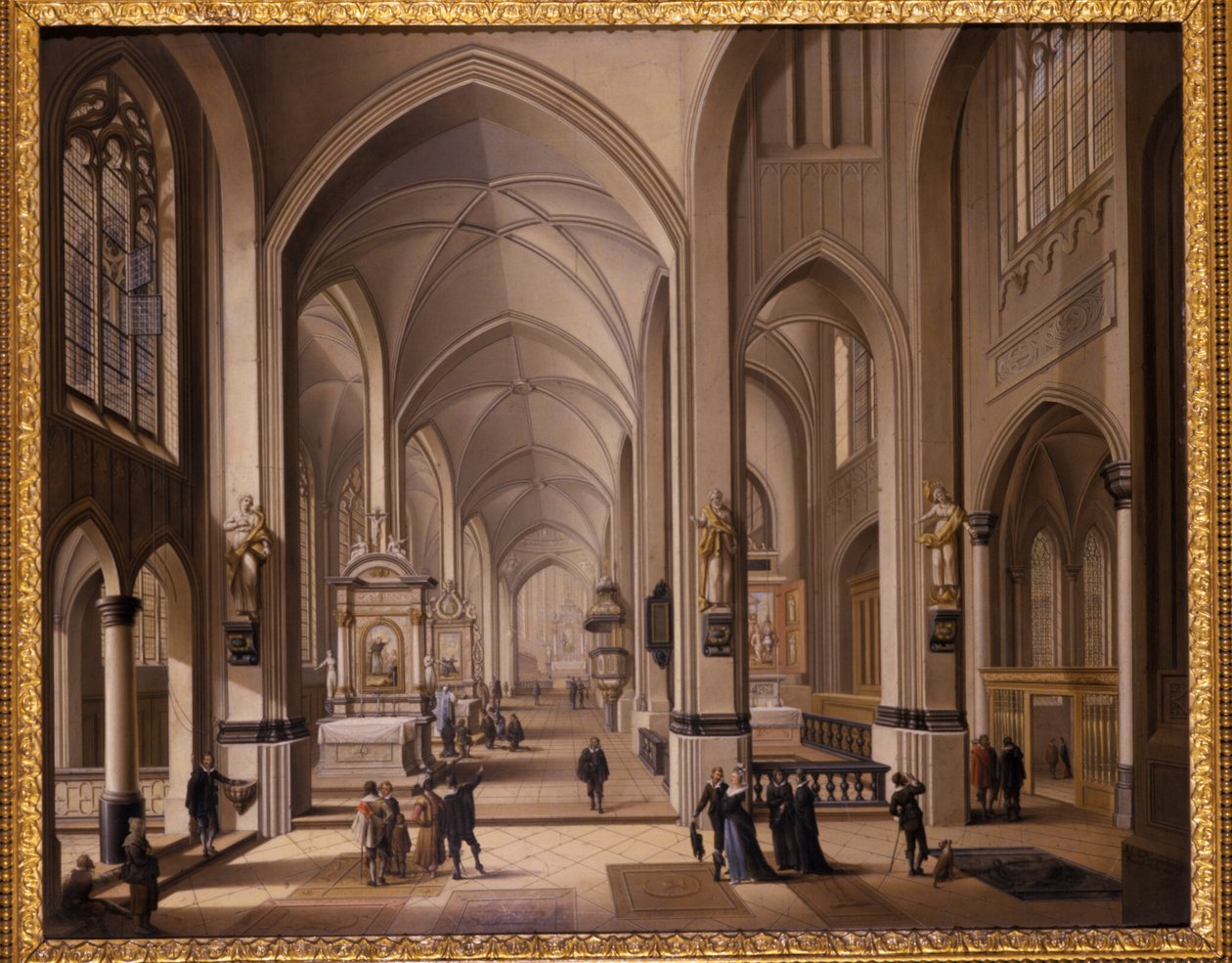 Egy gótikus templom belseje, 1787 alkotó: Johann Ludwig Ernst Morgenstern