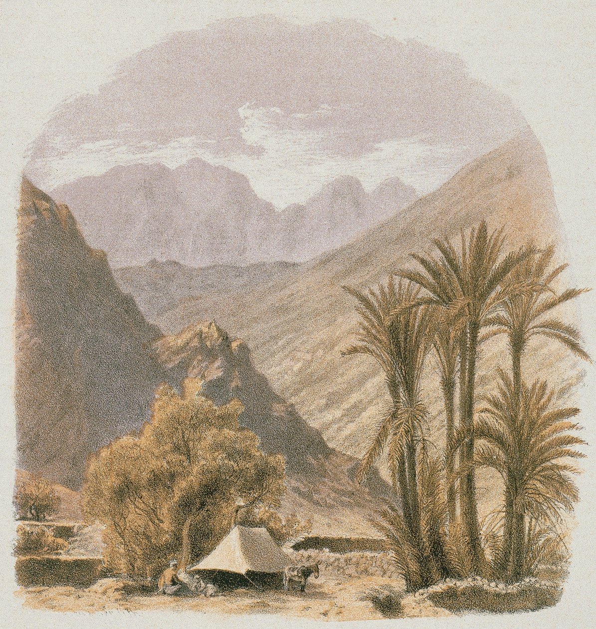 Sinai. Rézkarc Bernatz és társai - Steinkopk J.F. Szerkesztő alkotó: Johann Martin Bernatz