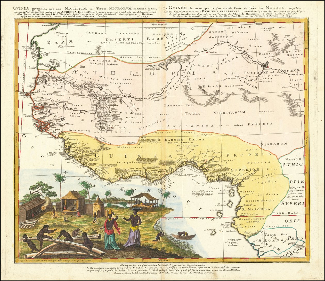 1743-as Nyugat-Afrika térképe Johann Matthias Hase tollából alkotó: Johann Matthias Hase