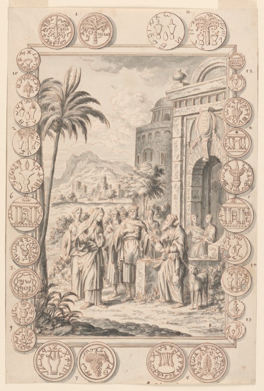 Tanulmány Abimelech Reproveth Sarah számára, 81. tábla, Physica Sacra alkotó: Johann Melchior Füssli