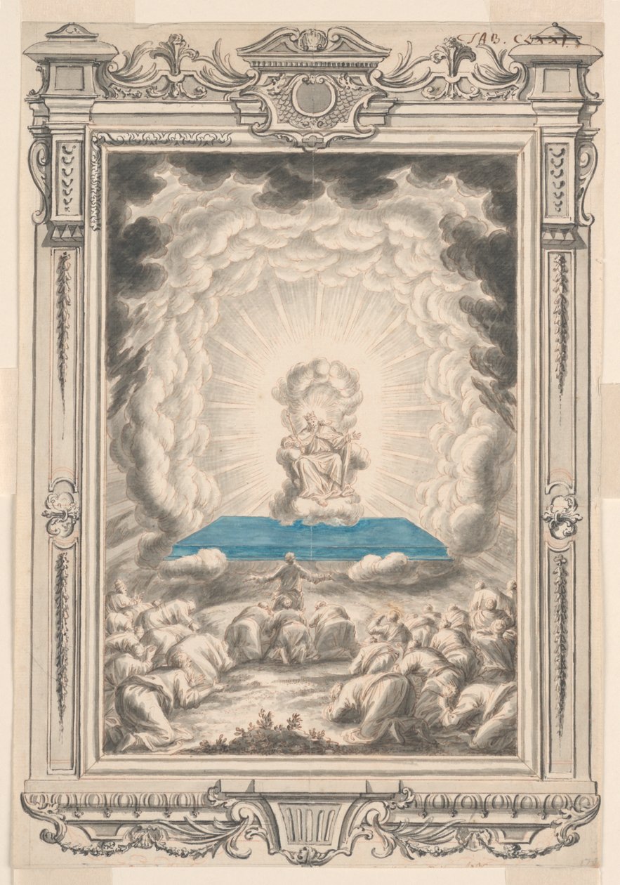Mózesnek és társainak megjelenik az Istenről szóló tanulmány, 171. tábla, Physica Sacra alkotó: Johann Melchior Füssli