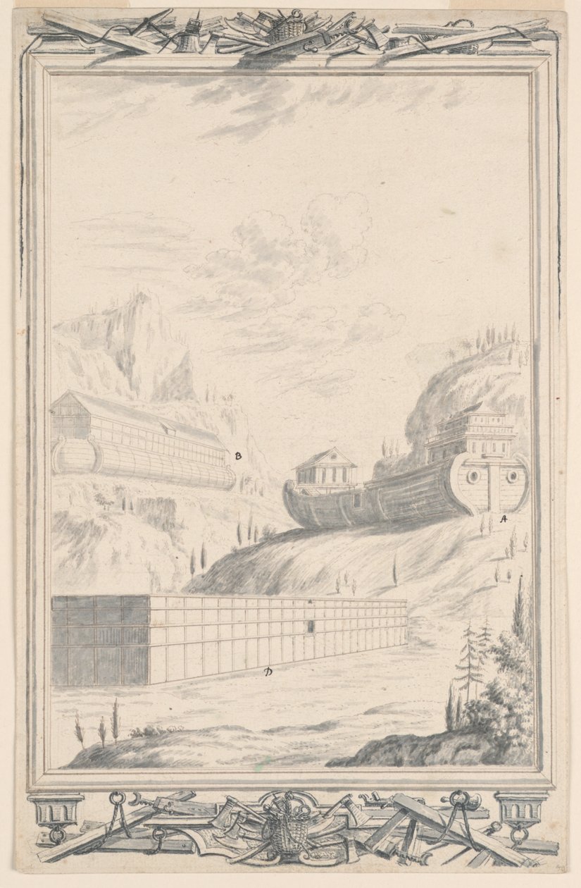 Tanulmány Noé bárkájához, 40. tábla, Physica Sacra alkotó: Johann Melchior Füssli