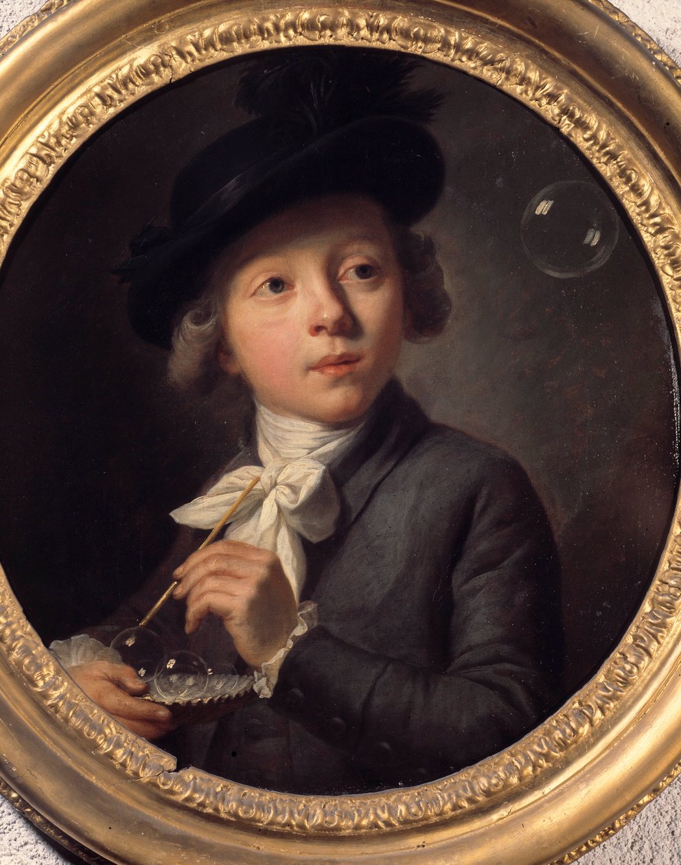 Szappanbuborékok vagy J. A. Laurens portréja. Melchior Wyrsch (1732-1798) festménye. 1784. Szépművészeti Múzeum Besanconban alkotó: Johann Melchior Joseph Wyrsch or Wursch