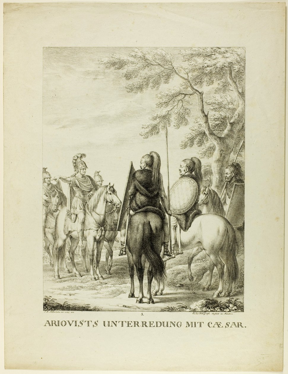 Arioviste beszélgetése Caezarral alkotó: Johann Michael Mettenleiter
