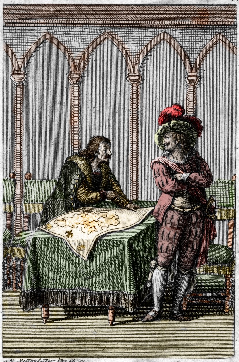 Habsburg I. Albert császár (1255-1308) Franciaország térképét tanulmányozta a VIII. Bonifác pápa és IV. Fülöp francia király közötti konfliktus idején alkotó: Johann Michael Mettenleiter