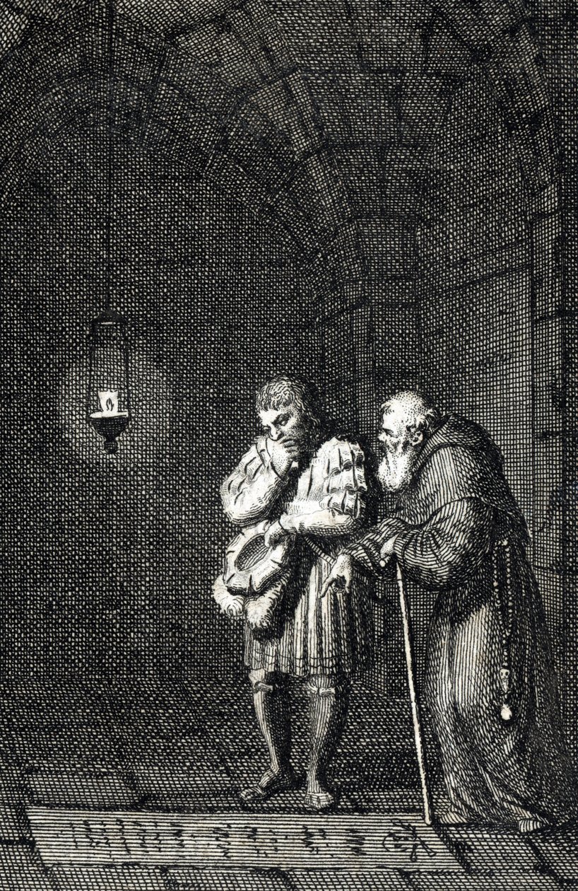 IV. Károly császár (1346-1378) a szászországi Widukind (vagy szász Wittekind) sírjára gyűjtött egy engri németországi 1377-ben (IV. Károly, Szent-római császár Widukind (Widuking vagy Wittekind) sírjában Engerben, Németország) Metszet szerző: Johann Michae alkotó: Johann Michael Mettenleiter